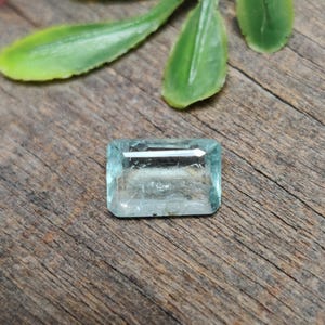 Natural Aquamarine Gemstone, Faceted Aquamarine Gemstone, Loose Aquamarine Gemstone For Jewelry Making, 11×7.5×5 mm, 2.90 Carats