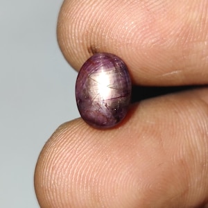 Natural Red Star Ruby Cabochon, Untreated Loose Star Ruby Gemstone, Indian Star Ruby Cabochon, 10.2x7.5x5.4 mm, 4.79 Carats