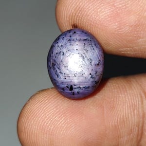 Natural Star Purple Sapphire Cabochon, Geometric Star Purple Sapphire Gemstone, Loose Star Sapphire Stone, 14×11.4×8.1 mm, 15.55 Carats