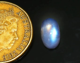 Natural Blue Moonstone Cabochon, Rainbow Moonstone Cabochon, Loose Moonstone For Jewelry Making, 11.5×7×6 Mm, 3.70 Carats