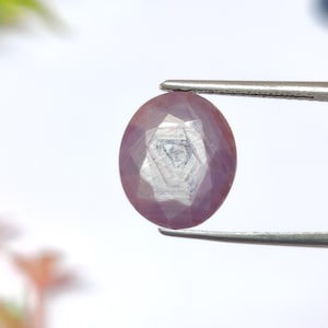 Natural Purple Sapphire Gemstone, Geometric Purple Sapphire Loose Stone, Faceted Sapphire For Jewelry Making, 15.5x13x9.2 mm, 19.10 Carats