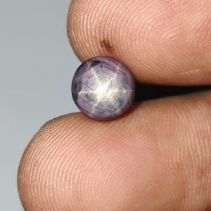 Natural Star Ruby Cabochon, Untreated Loose Star Ruby Gemstone, Sharpe Star Ruby Cabochon, 8x6 mm, 4.42 Carats
