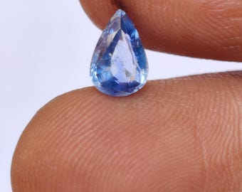 igi Certified Natural Kashmir Blue Sapphire Gemstone, Rare Indian Kashmir Blue Sapphire Gemstone, 8.23x5.66x3.24 mm, 1.27 Carat