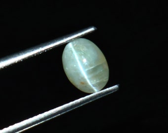Natürlicher Chrysoberyll-Katzenauge-Cabochon, loser Chrysoberyll-Katzenauge-Edelstein, Chrysoberyll für die Schmuckherstellung, 8x6x3,2 mm, 1,45 Karat