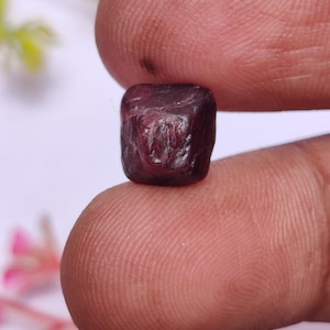 Burmese Red Spinel Raw, Octahedral Spinel Crystal, Natural Spinel Specimen, 9.2×8.8×6  mm, 6.05 Carats