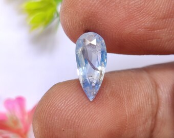 Certified Natural Kashmir Blue Sapphire Gemstone, Indian Kashmir Blue Sapphire Gems, Collectable Blue Sapphire, 13.22×5.98×4.39 mm, 3 Carats