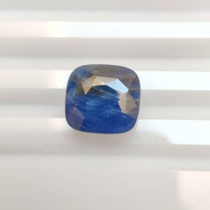 Certified Natural Burmese Blue Sapphire Gemstone, Faceted Blue Sapphire Gemstone, Untreated  Blue Sapphire Gems, 11.08×10.30×6.91 mm, 8.13 C