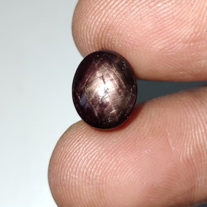 Natural 12 Rays Star Ruby Cabochon, Red Star Ruby, Dual Star Ruby Gemstone,11x9.2x7.2 mm, 9 Carats