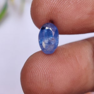 Natural Shrilankan Blue Sapphire Gemstone, Faceted Blue  Sapphire Gemstone, Untreated Ceylon Blue Sapphire Gems, 9.3×6.2×5 mm, 2.80 Carats