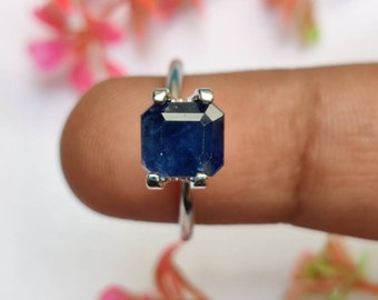 Royal Blue Kashmir Sapphire Gemstone, Natural Kashmir Blue Sapphire Gems, Heated Kashmir Blue Sapphire,  7.5×7×5.5 mm, 3 Carats