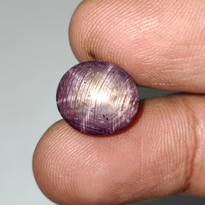 Naturlig 12-strålars stjärnrubin cabochon, röd stjärnrubin, dubbel stjärnrubin ädelsten, 13×11,8×5,7 mm, 10,40 karat