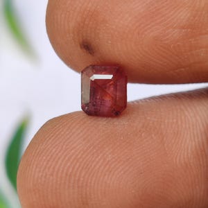 Natural Transparent Ruby Gemstone, Untreated South Indian Ruby Gemstone, Loose No Heat Ruby Gemstone, 6.3x5.6x4.9 mm, 1.9 Carats