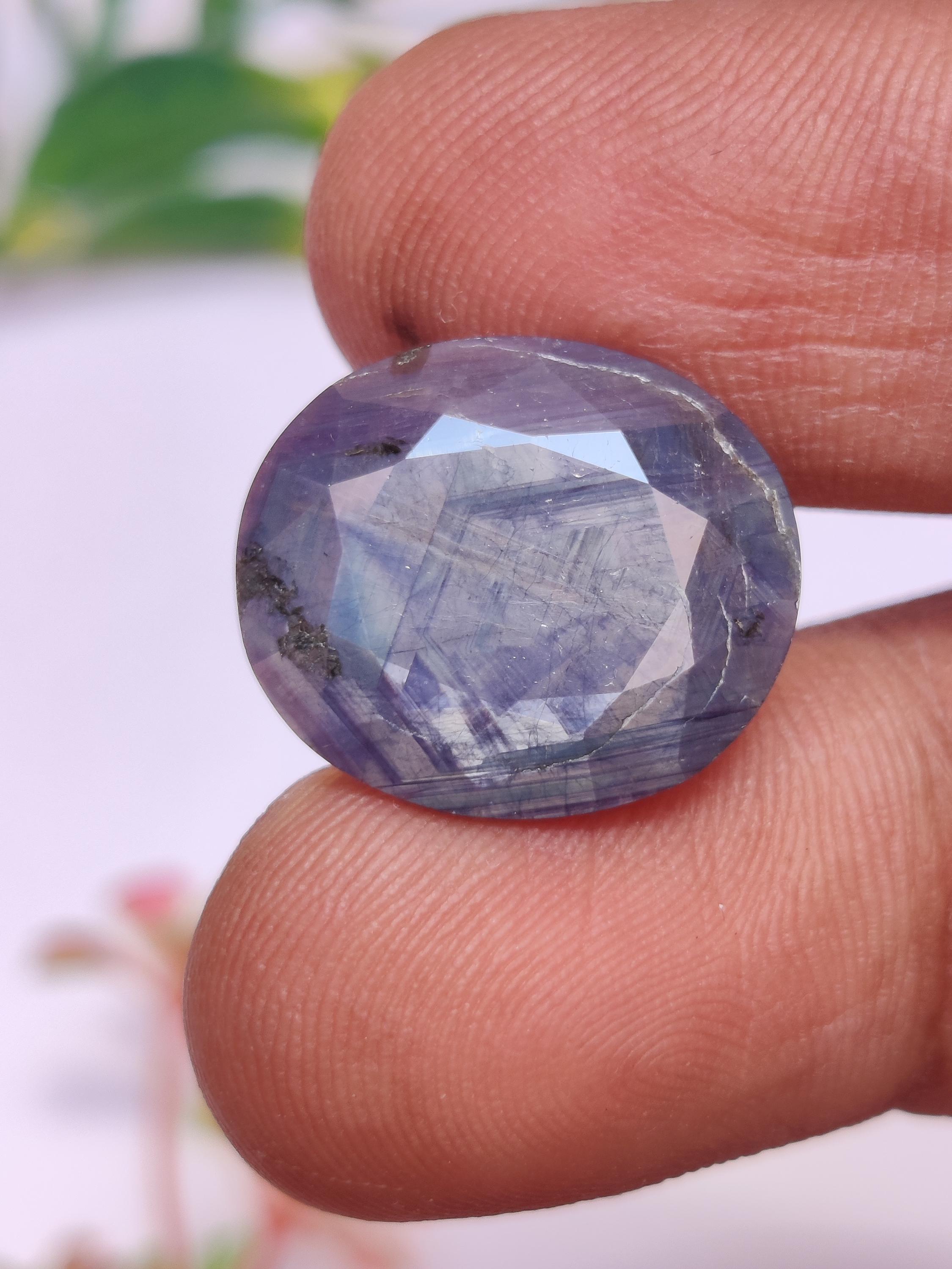Saphir Violet Hexagonal Naturel De 4,70 Ct - Certifié AGL, Livraison Gratuite !