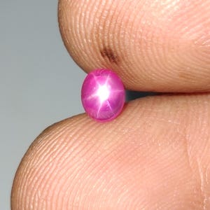 AAA Quality Burmese Red Star Ruby Cabochon, Untreatet Burma Red Star Ruby Gemstone, Old Old Mine Star Ruby Gems, 5x4.2x2.3 mm,.50 Carats