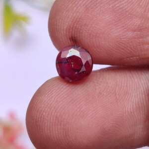 Rubí rojo natural, rubí del sur de la India sin tratar, rubí suelto para coleccionar y hacer joyas, 8×5,7 mm, 3,80 quilates
