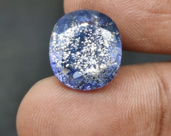 Certified AAA Quality Natural Iolite Sunstone Gems, Faceted Bloodshot Iolite Gem, 14.03x12.60x7.64 mm, 9.07 Cts.