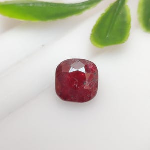 Burmesisk röd spinell ädelsten, naturlig burmesisk spinell ädelsten, fasetterad spinell för smyckestillverkning, 7,2×7,1×4,5 mm, 1,90 karat