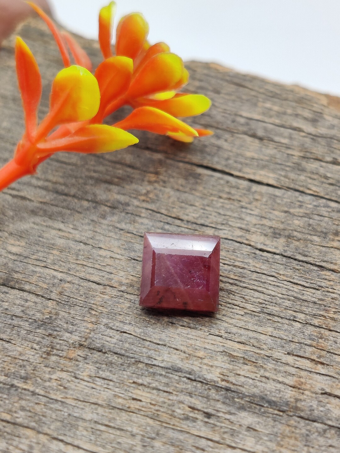Natural Red Ruby Gemstone, Untreated Vintage Ruby Gemstone, Faceted ...