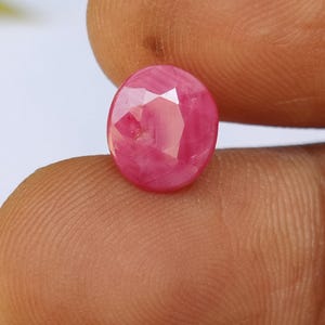 Certified Natural Burmese Ruby Gemstone, Untreated Burma Ruby Gemstone, Old Mine Ruby Gemstone, 9.4x8.2x4.5 mm, 3.35 Carats