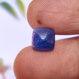 Natural Blue Sapphire Sugerloaf Cabochon, Loose Burmese Sugerloaf Cabochon, No Heat Sugerloaf Gemstone, 9×8.8×4.3  mm, 3.75 Carats