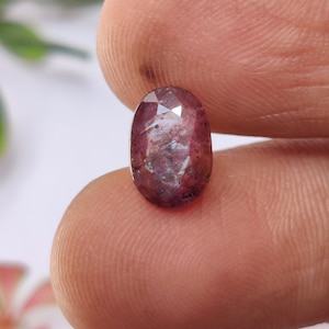 Naturlig röd rubin ädelsten, rubin från gammal gruva, transparent rubin för presenter och smyckestillverkning, 10,2×6,9×3,5 mm, 2,65 karat