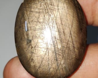 Natürliche Stern Brauner Saphir Cabochon, Großer Stern Saphir Edelstein, keine Hitze Stern Saphir Edelsteine, 39 × 30 × 12 mm, 157,10 Karat