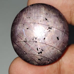 Natural 12 Rays Star Ruby Cabochon, Rare Star Ruby, Dual Star Ruby Gemstone, 31.5×29×10 mm, 104.40 Carats