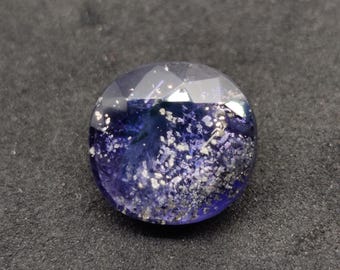 Fine Quality Natural Iolite Sunstone Gems, Faceted Bloodshot Iolite Gems. Beautiful Piece For Jewelry Making, 15x14.3x9.4 mm, 12.95 Carats