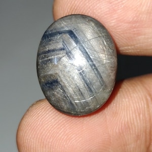 Unique  Blue Star Sapphire Cabochon, Grey Star Sapphire Gemstone, Natural Star Sapphire Gems, 19x15x8.5 mm, 27.80 Carats