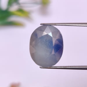 Natural Bi Color Sapphire Gemstone, Faceted Parti  Sapphire Gemstone, Untreated African Blue Sapphire Gems, 15×12.3×5.7 mm, 11.10 Carats