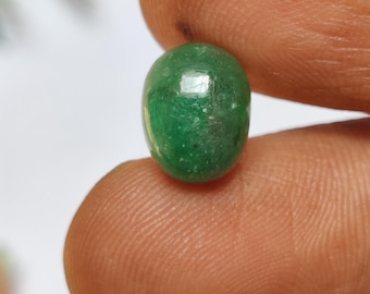 Natural Zambian Emerald Cabochon, Green Emerald Cabochon, Loose Emerald For Gift And Collection, 10.8×8.2×6.2  mm, 5 Carats