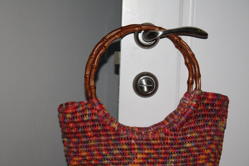 grocery market Multicolour red shopping eco handbag baby overnight Crochet raffia straw summer bag pool Bag for beach