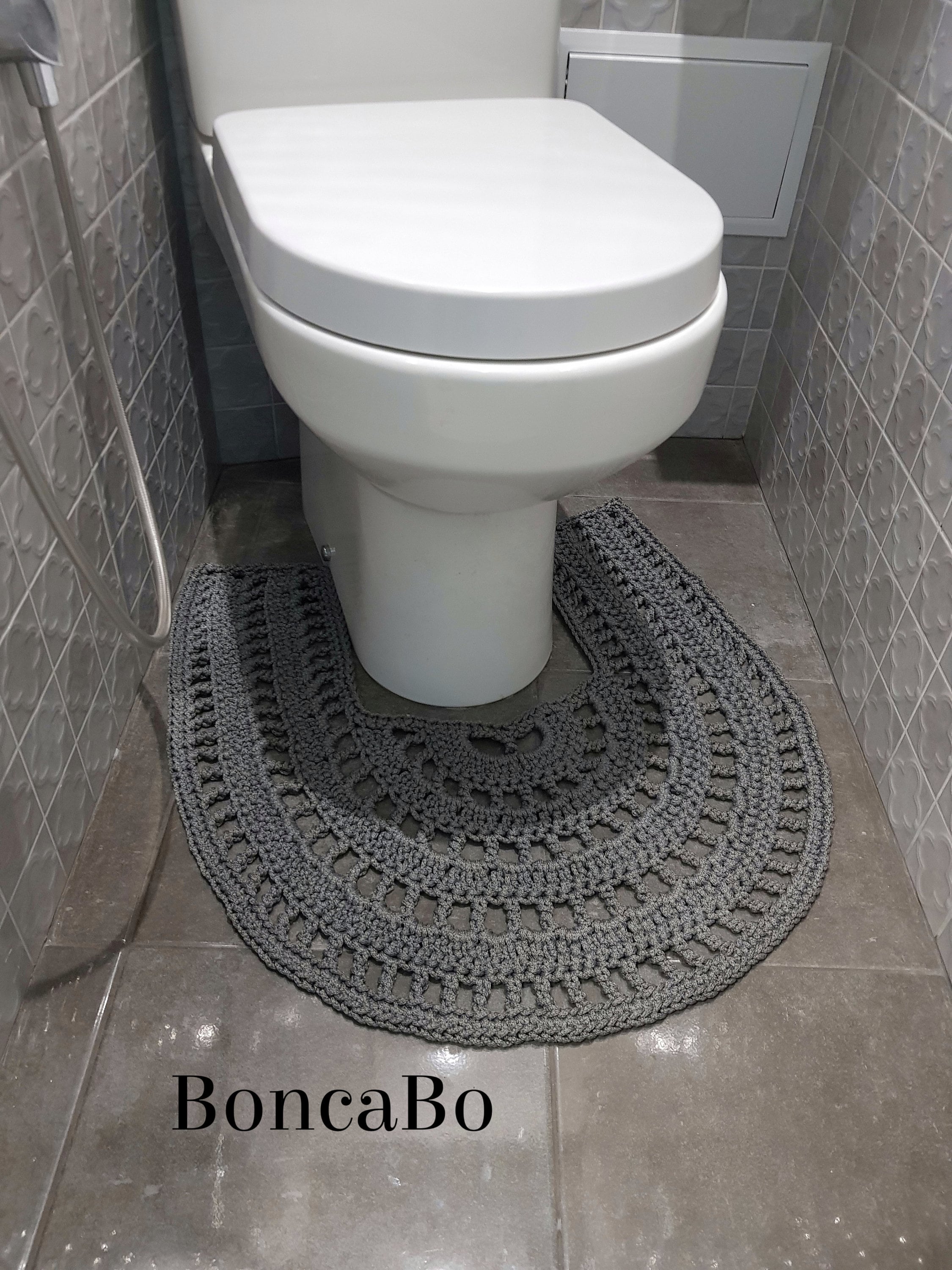 Semicircle Lace Rug for Bathroom Toilet Restroom. Contour Etsy