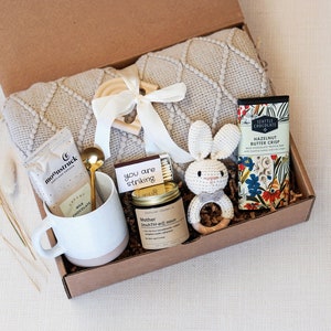 Deluxe New Mom & Baby Gift Box for Women After Birth, Baby Gift