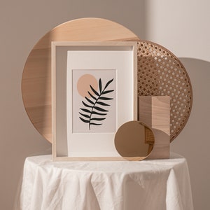 Plant and sun illustration wall print available in three colours | Living room | Minimal | Boho | simple | Abstract