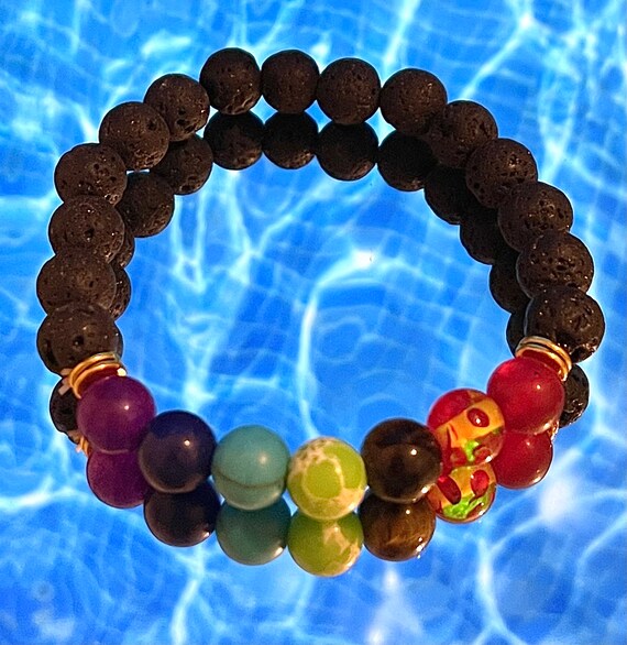 Etsy lava bead bracelet deals