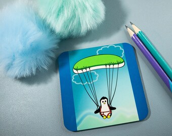 Penguin Coaster, Paragliding Gift - Great for lovers of flying and the outdoors