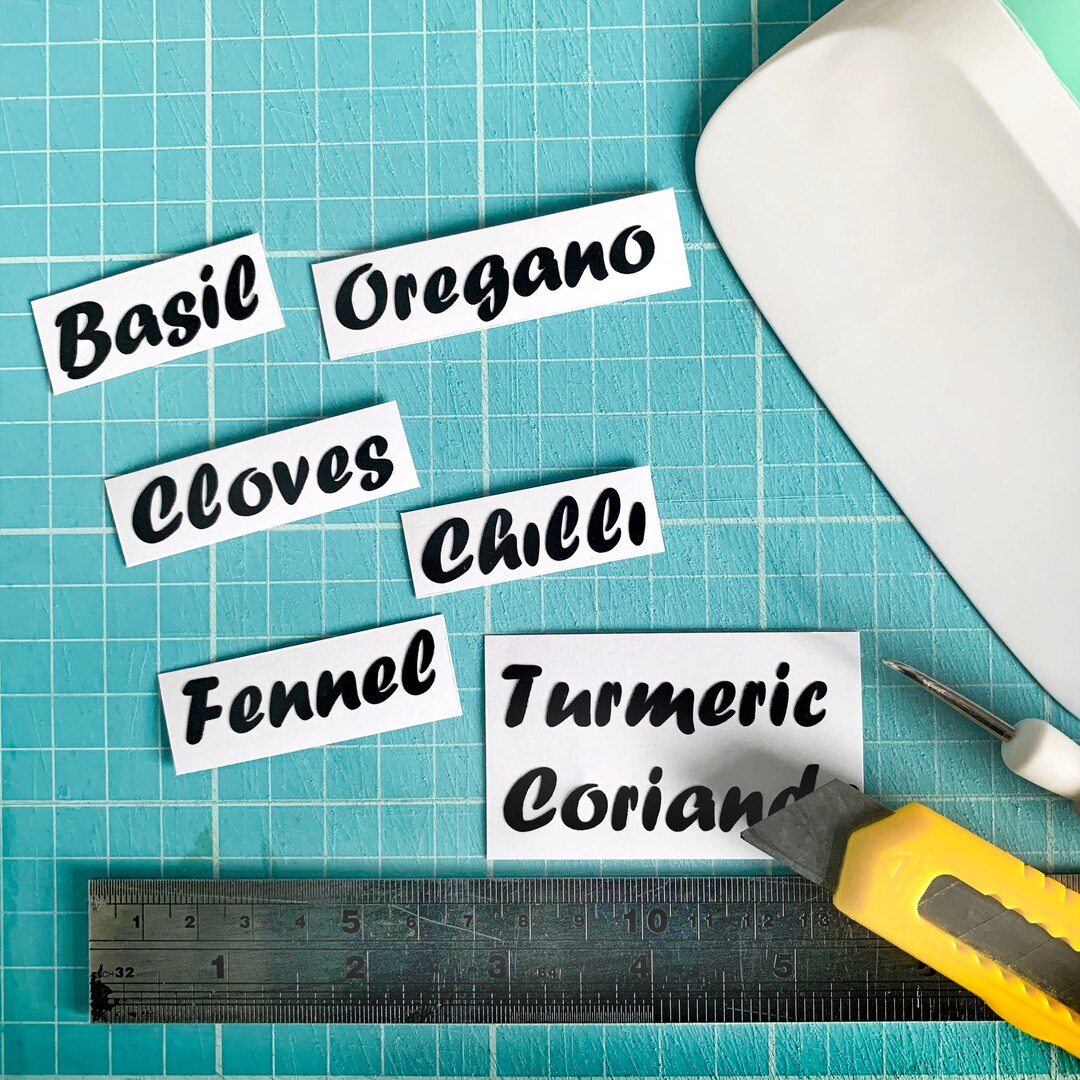 Custom Vinyl Self Adhesive Decals Black Etsy