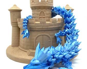 Castle Model Dragon Display Stand - Digital STL file for 3D Printing