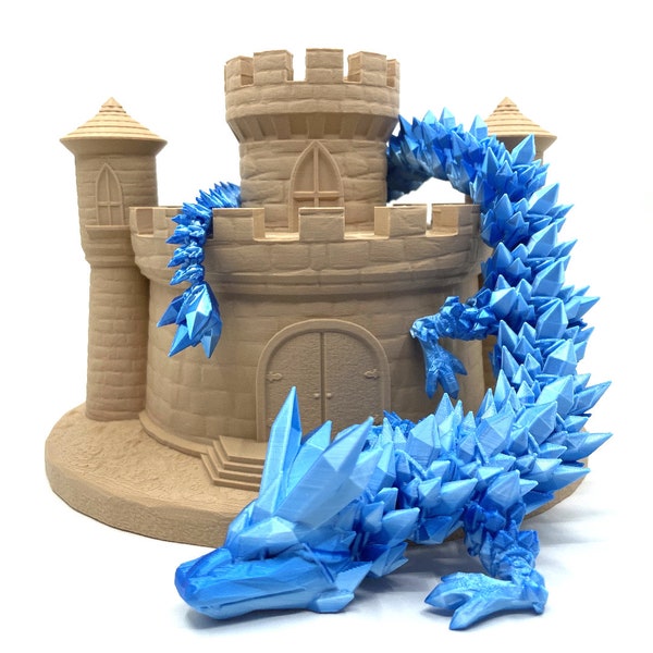 Castle Model Dragon Display Stand - Digital STL file for 3D Printing