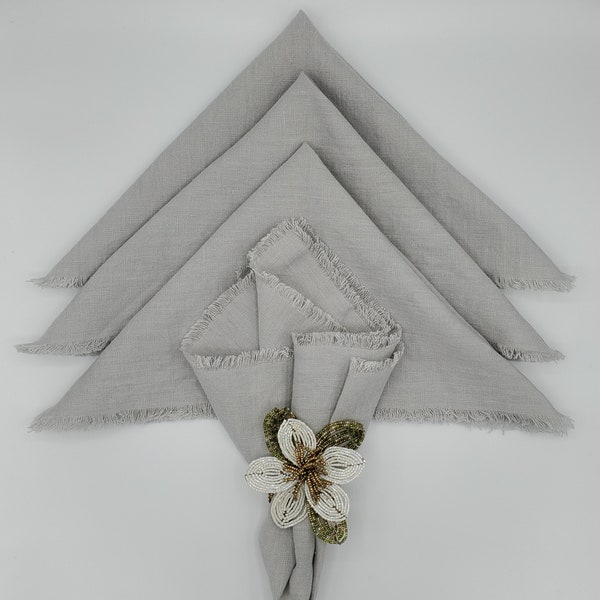 Gray Linen Napkin Etsy