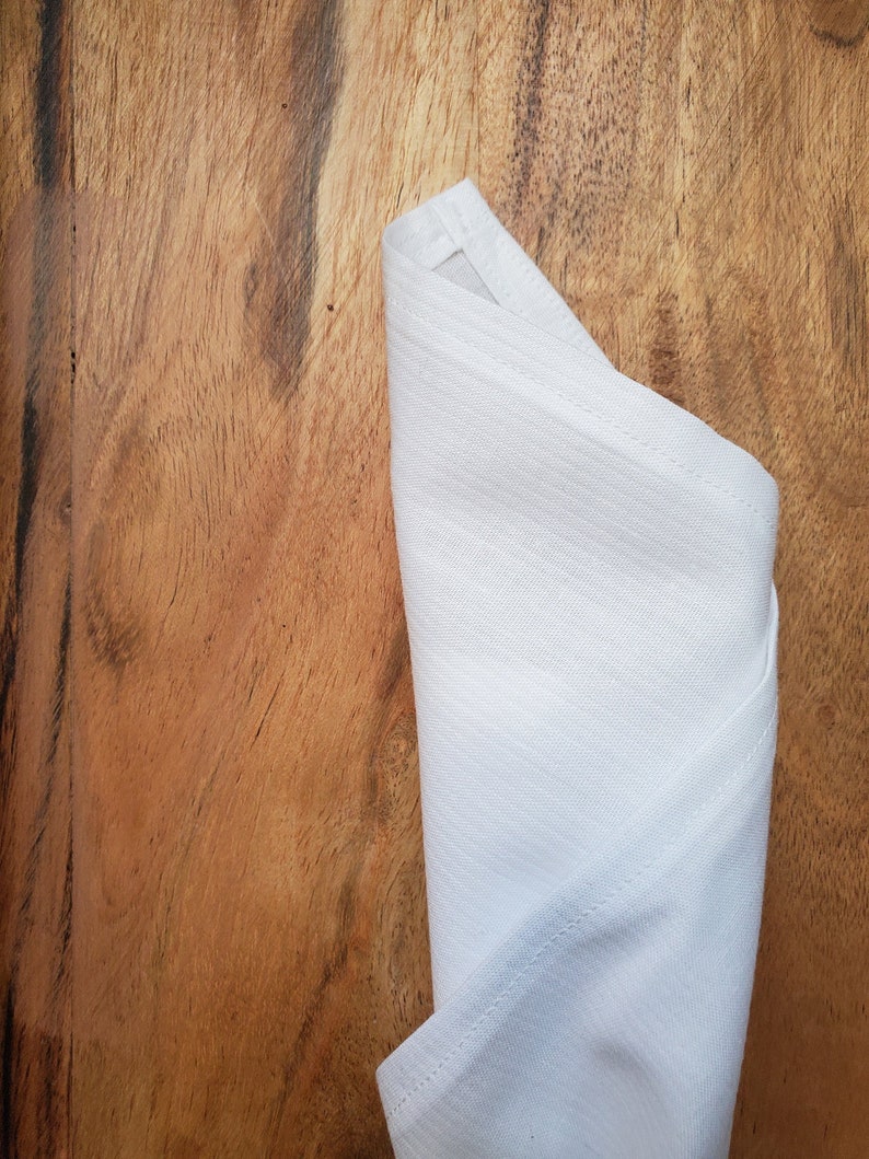 Dainty White Cotton Napkins