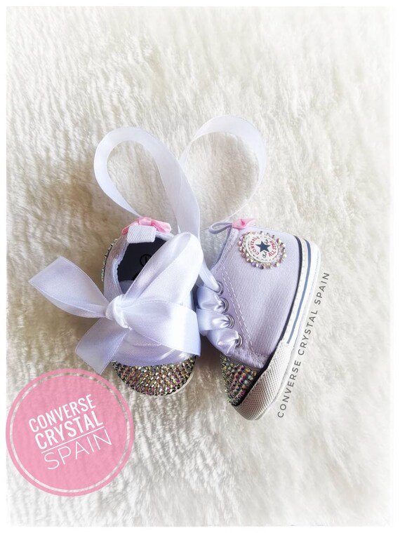 White Converse Crystal Swarovski Baby Sneakers Rhinestone - Etsy