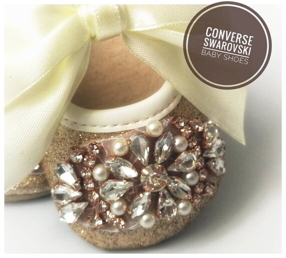 gold sparkle baby shoes