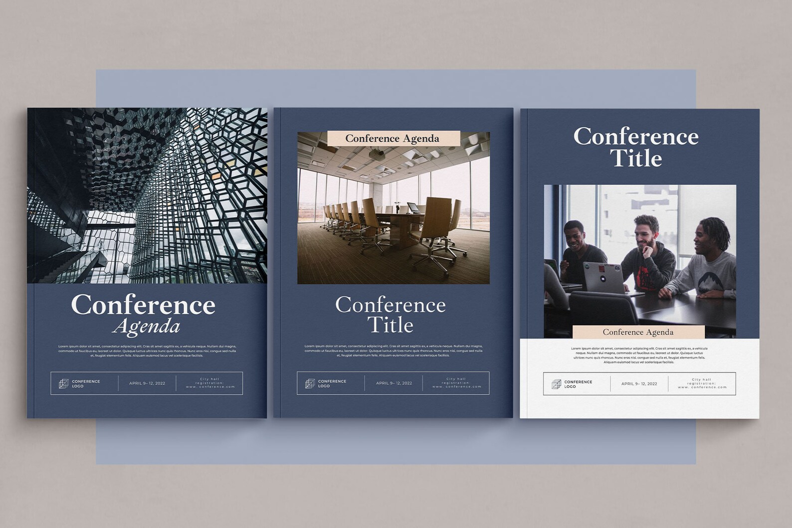 Conference agenda canva template Business brochure template | Etsy