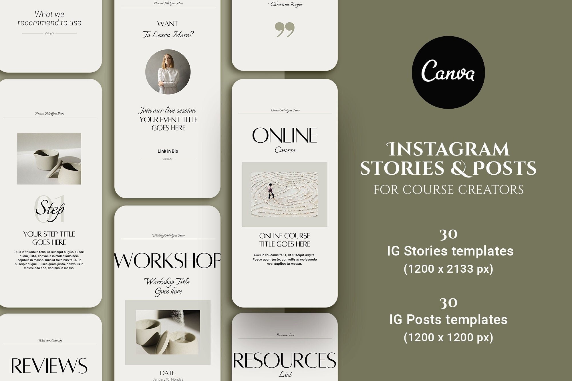 Instagram Templates for Canva Aesthetics Instagram Story Ig | Etsy