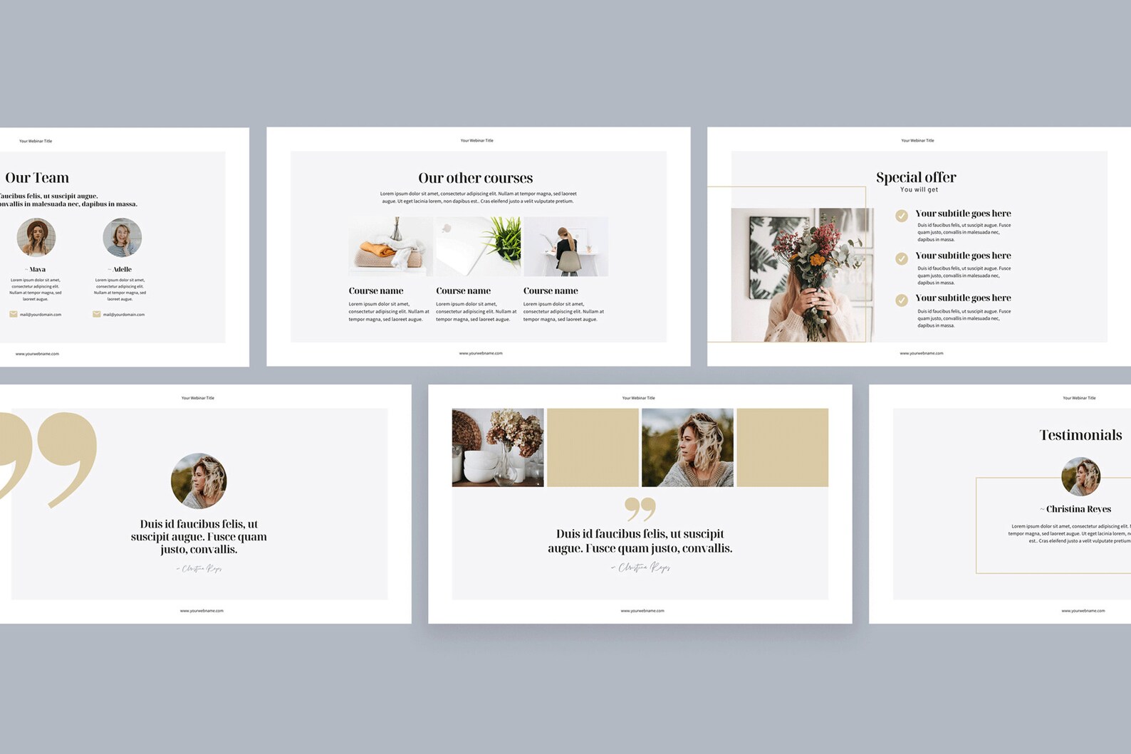 inar Slide Deck Canva Template Presentation template Etsy