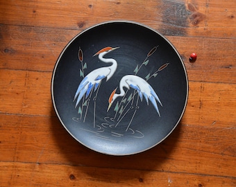 Vintage West German Fat Lava Wall Plate Made by Ruscha. Colors
