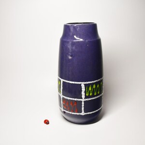 Vaso Scheurich 203-26 in ceramica / viola-multicolore / anni '60 '70 / Mid Century / Ceramica della Germania Ovest / Vintage / Decorazione per la casa / Fat Lava