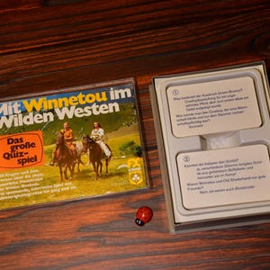 tolles Kartenspiel "Mit Winnetou im Wilden Westen" / Quiz / F.X. Schmid / Cowboy & Indianer / 80er / Frage und Antworten / Vintage